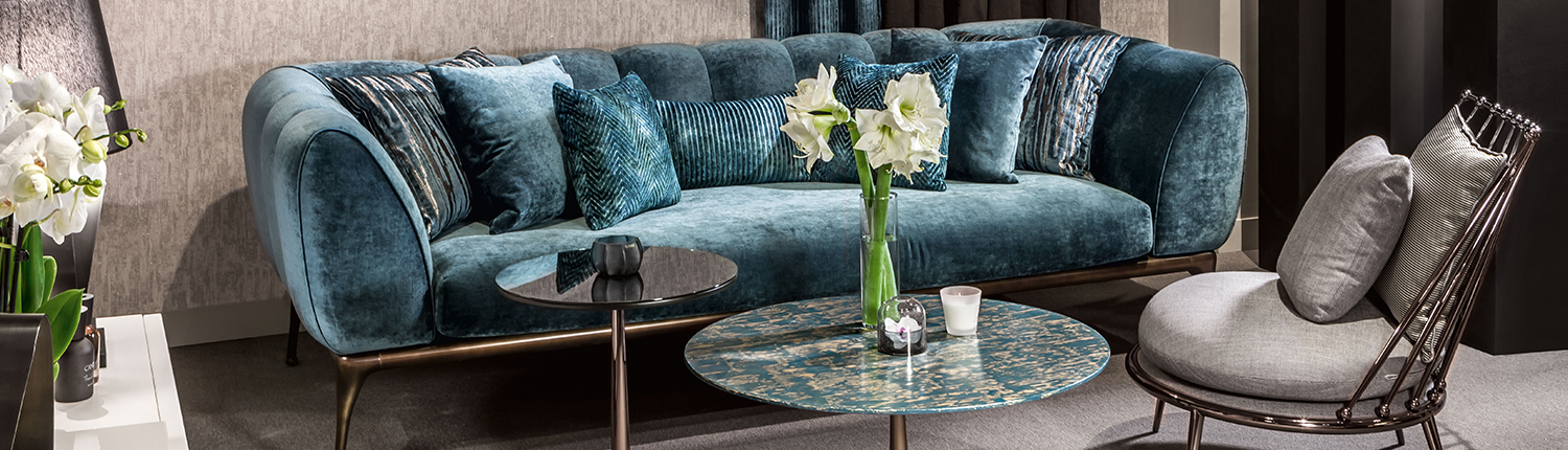 Designer Möbel, Luxusmöbel, italienische Möbel, Sofa, Samt, türkis