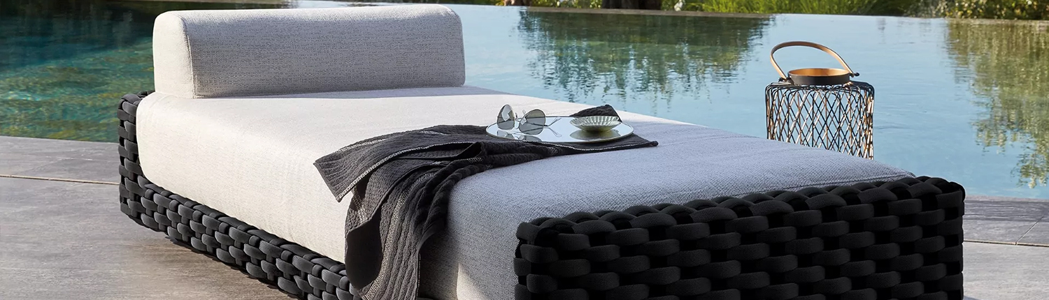 Gartenliegen, Sonnenliegen, Sonnenschutz, Luxusmöbel, Outdoor Möbel
