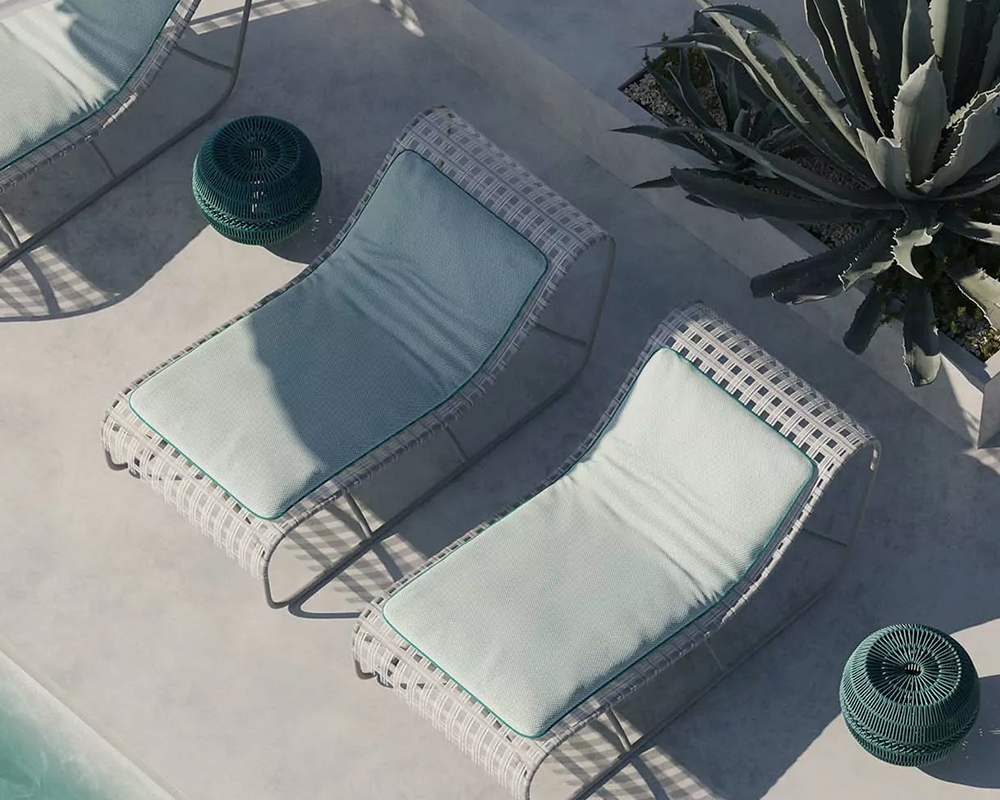 Gartenliegen, Sonnenliegen, Sonnenschutz, Luxusmöbel, Outdoor Möbel