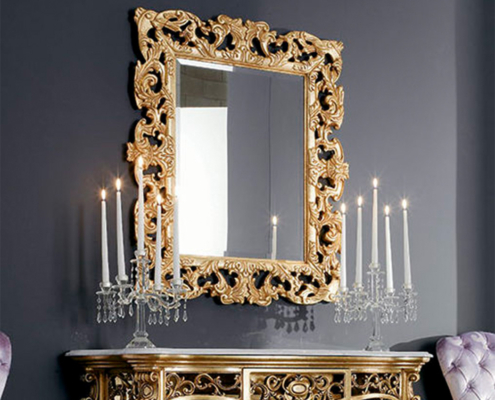 Barockspiegel Minerva, goldener Spiegel