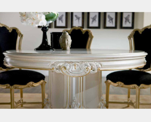 Barock Esstisch Apollonia, runder Barocktisch