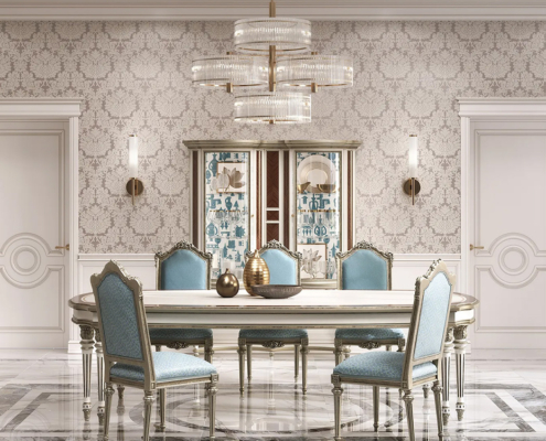 Louis Seize Tisch Cassiopea, Luxus Esstisch Cassiopea, Tisch Renaissance Möbel, Edle Tische, Louis XVI-Stil