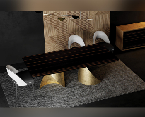 Rechteckiger Esstisch, Holztisch, Designertisch