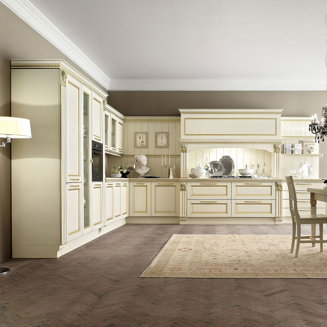 Stilküche Vittoria Lux, Italienische Küche, Küche im Landhausstil, Aerre Cucine